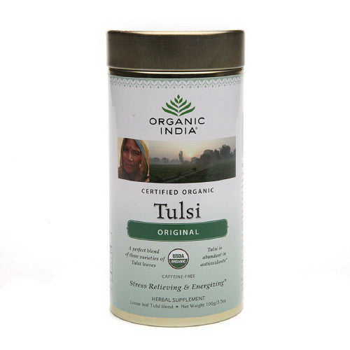 Organic India Tulsi Loose Leaf Tea, Herbal Supplement - 3.5 Oz